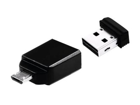 Nano USB Drive 16 GB met Micro USB Adapter